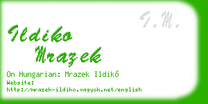 ildiko mrazek business card